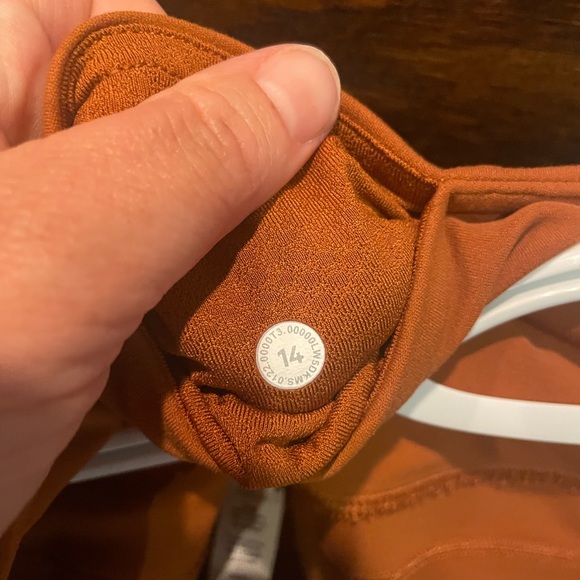 LULULEMON GROOVE NULU SUPER-HIGH-RISE FLARED PANTS PUMPKIN TALL SIZE 14 - Picture 5 of 6